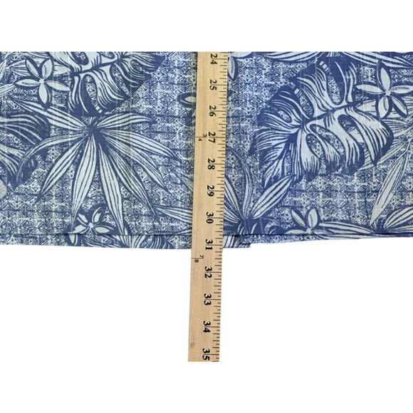 Van Heusen Men’s Air Classic Fit Colony Blue/White Wicking Shirt XL Hawaiian - Picture 3 of 7